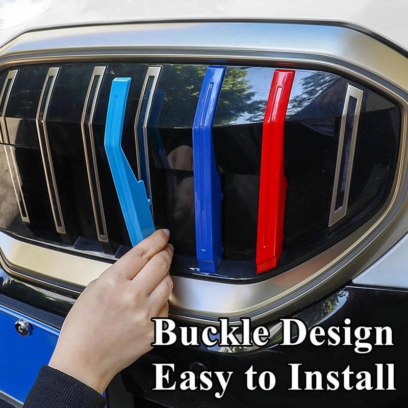 Goodream Tricolored Grille Insert Trims Compatible with BMW 2024-2026 5 Series Sedan 520i 525i 530i 540i 520d i5 G60 G68 Accessories for 7-Beams Front Standard Kidney Grill - Image 5